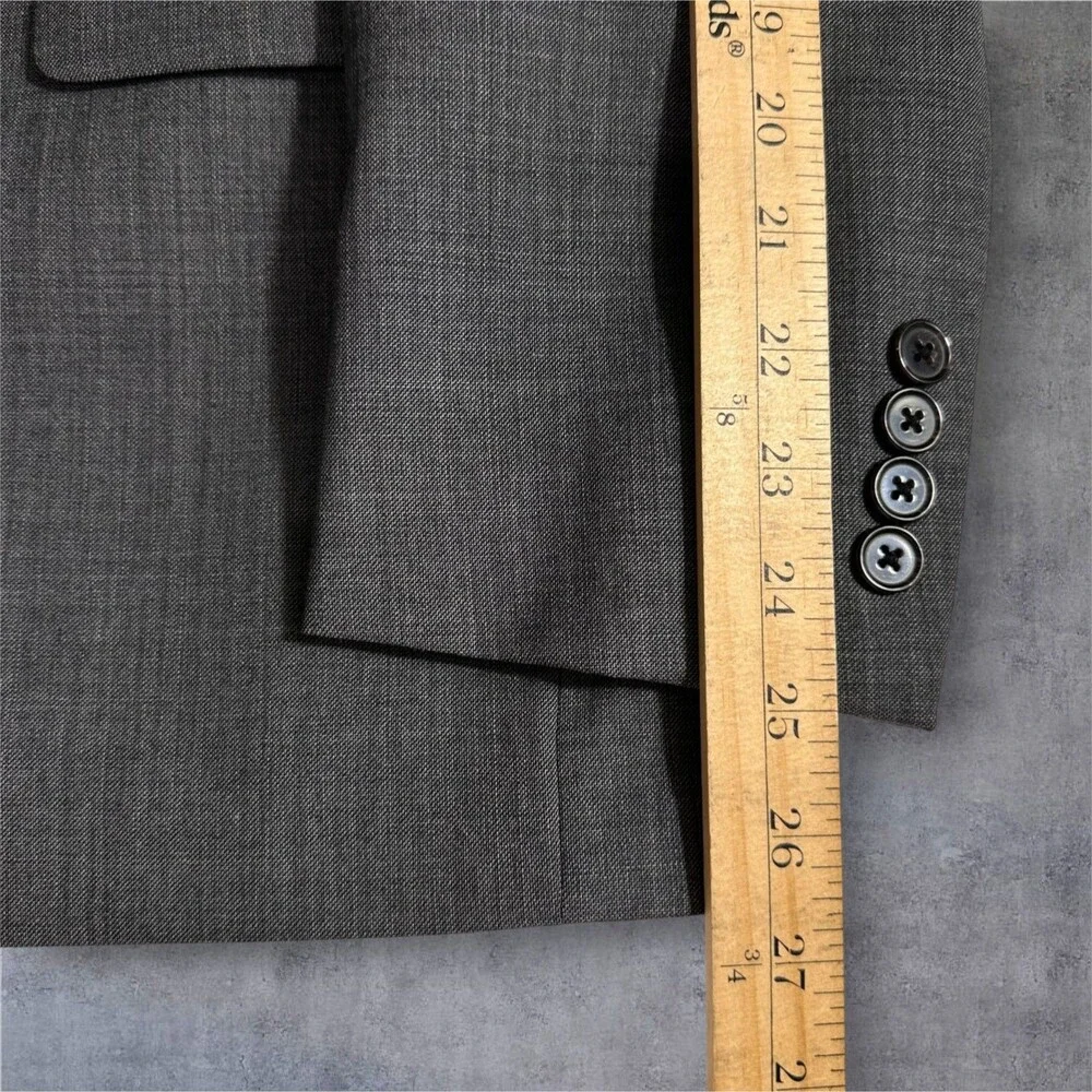 $ 395 RALPH LAUREN Men's Blazer Sport Coat Two Button Jacket 40R Gray Wool